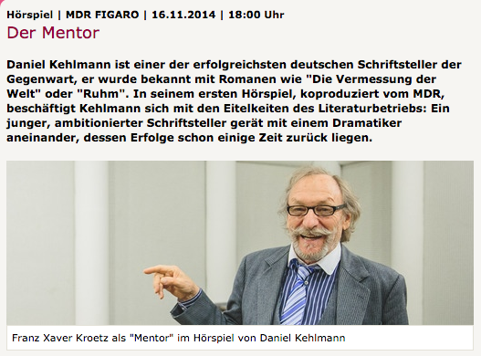 Der Mentor - F.X.Kroetz